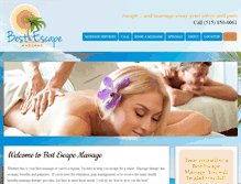 Tablet Screenshot of bestescapemassage.com